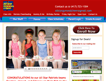 Tablet Screenshot of allstargymandcheer.com